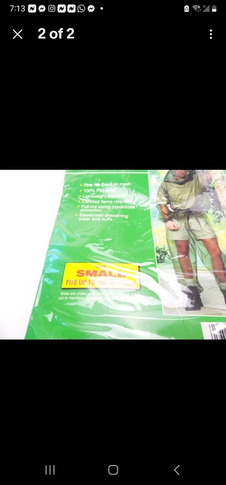Coghlan's Bug Pants 100% Polyester Mesh, Small