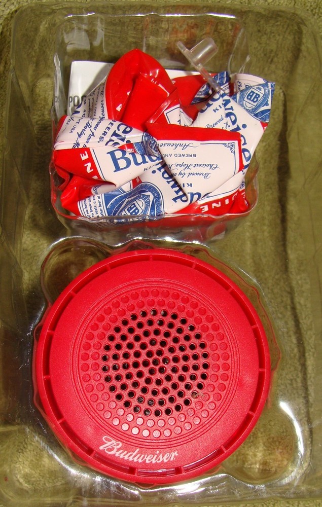 NIB, Budweiser Pool Floatie Bluetooth Speaker/Drink Holder