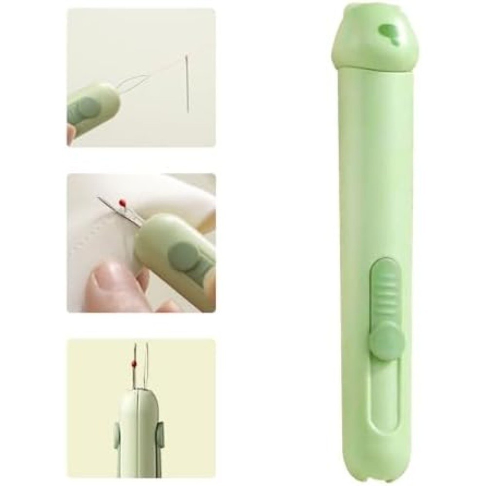 Automatic Needle Threader and Seam Ripper Dual Tool for Sewing Projects