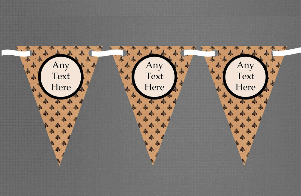 Xmas Trees Personalised Christmas Bunting