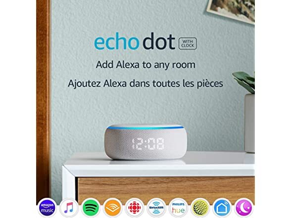 Amazon Echo Dot 3rd Gen Smart Speaker with Alexa Voice and Clock Sandstone