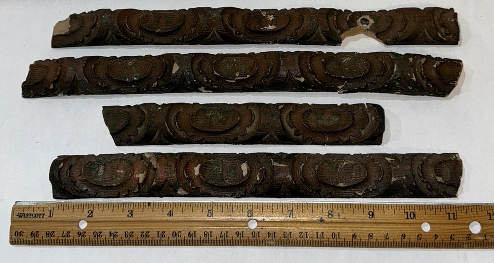 Antique Decorative Plaster Trim Architectural Salvage Chippy
