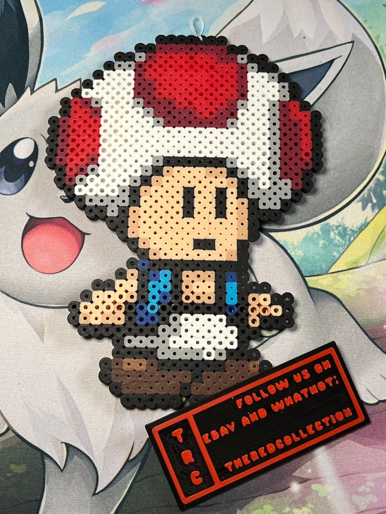 Pixel Perler Bead - Toad - Super Mario - Art Custom Hama Melty
