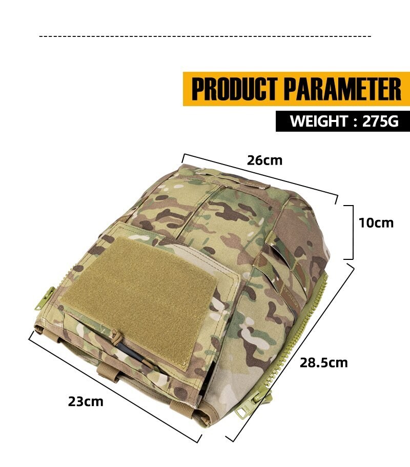 Tactical Zip-on Panel Pouch JPC2.0 CPC AVS Vest Rear Panel Backpack