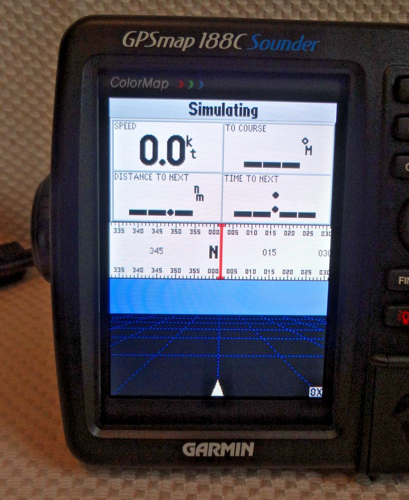 GARMIN GPSMAP 188C SOUNDER CHART PLOTTER FISHFINDER GPS w/ MANUALS KNOBS COVER