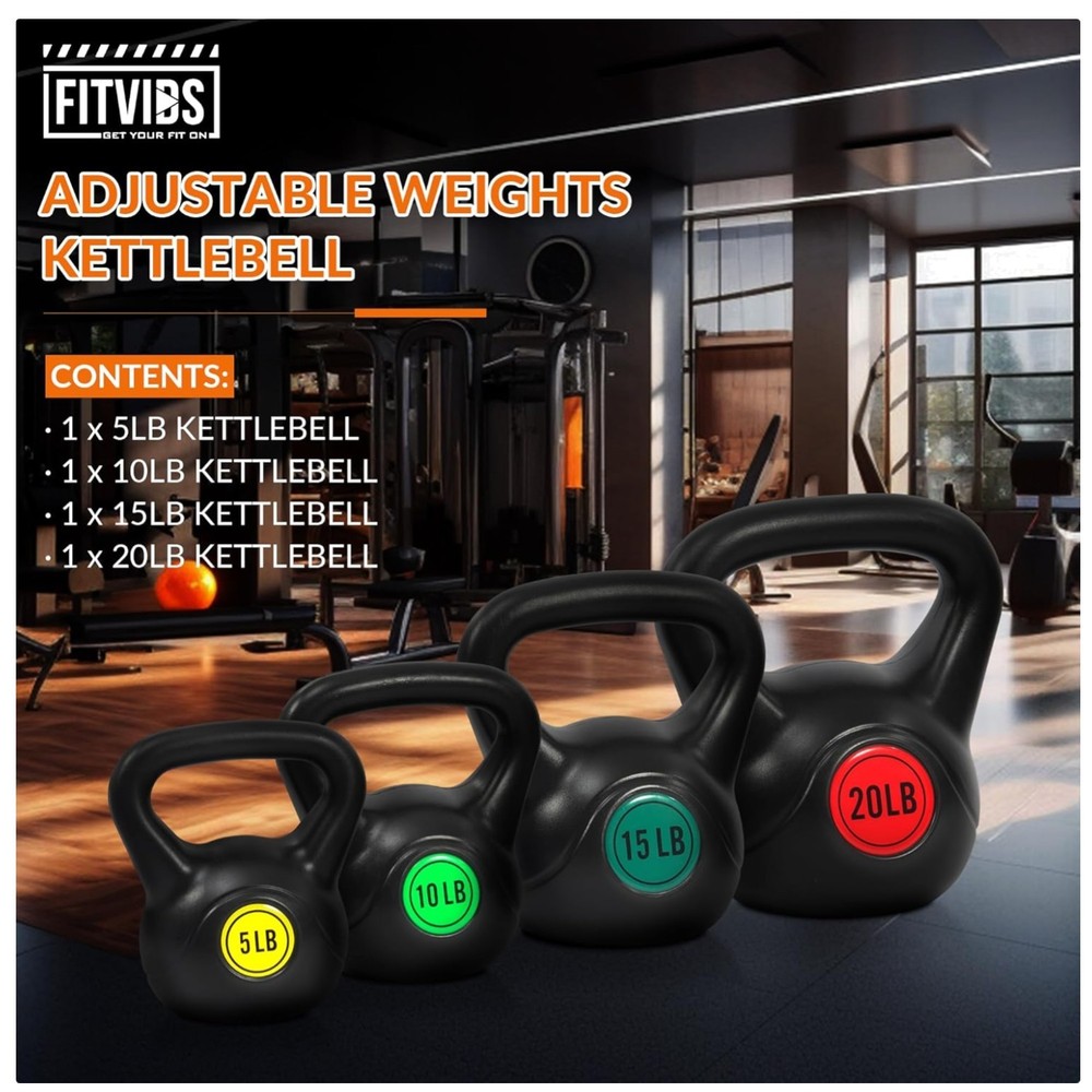 Strength Training Set 5-20lb Kettlebells
