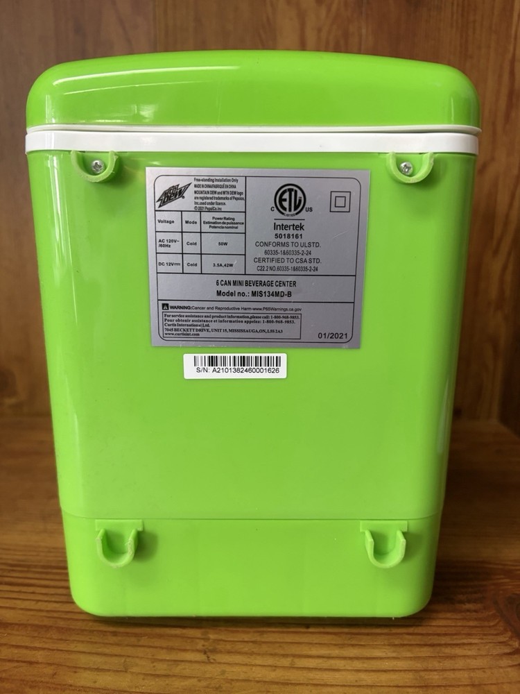 Mt Dew Mini Fridge 12V Portable Cooler 4L