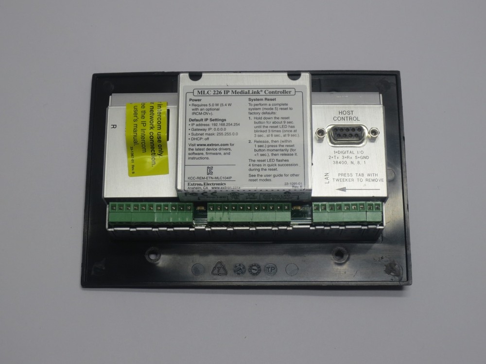 Extron MLC 226 IP MediaLink Controller Enhanced Control Panel
