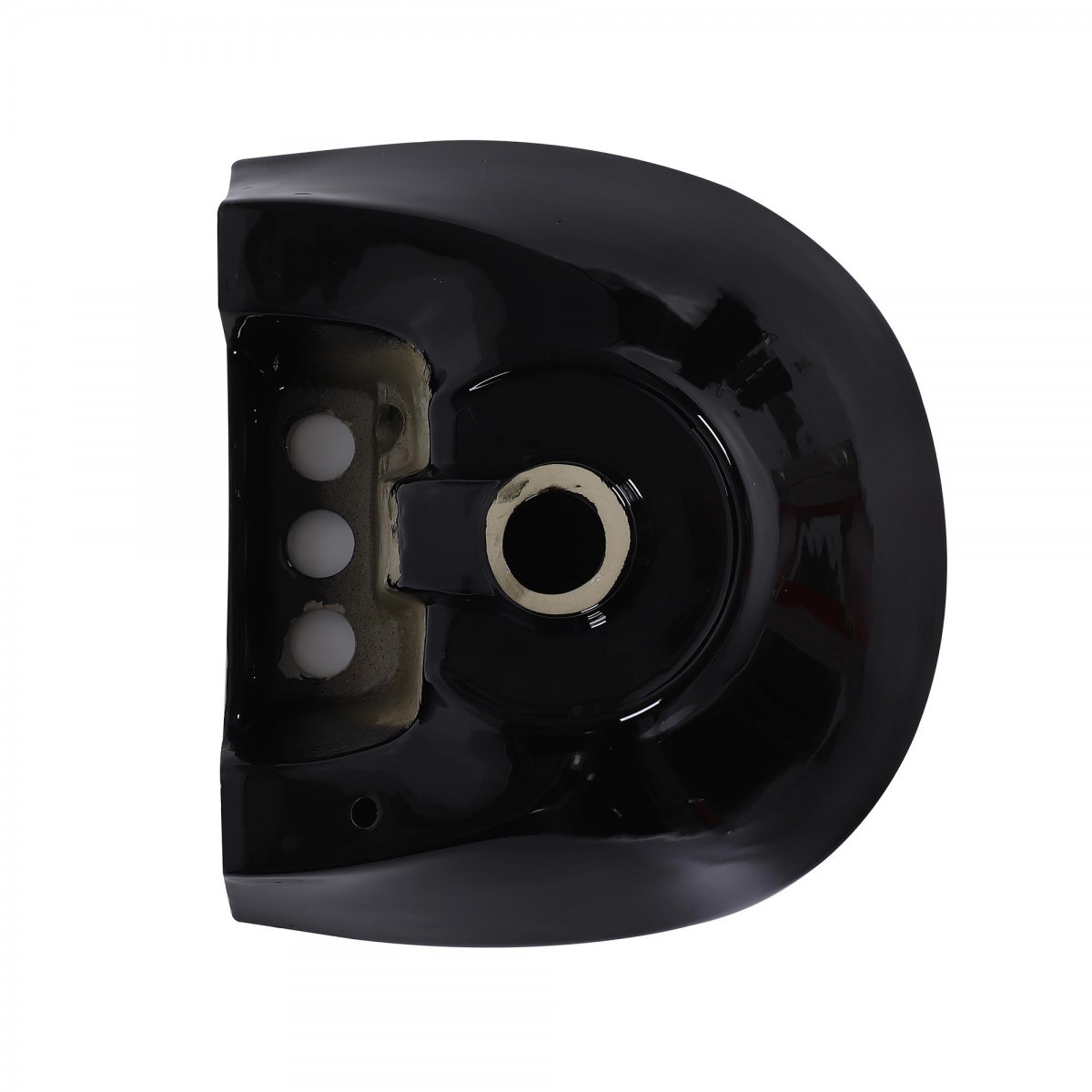 Renovators Supply Black Bathroom Pedestal Sink 4" Centers with Overflow