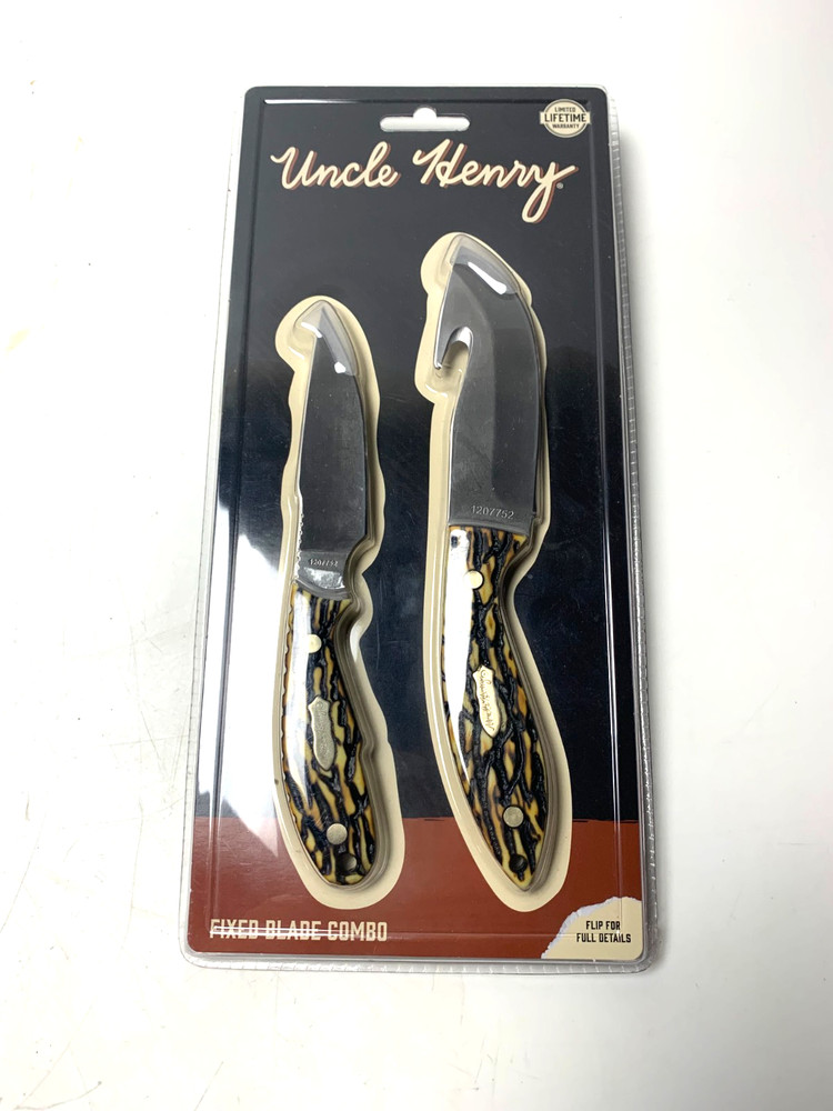 Uncle Henry Hunter Fixed Knife Combo - NEW