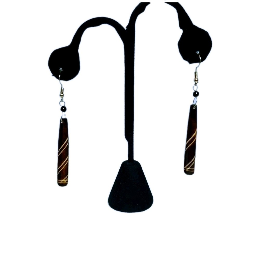 Batik Maasai Dangle Hook Earrings