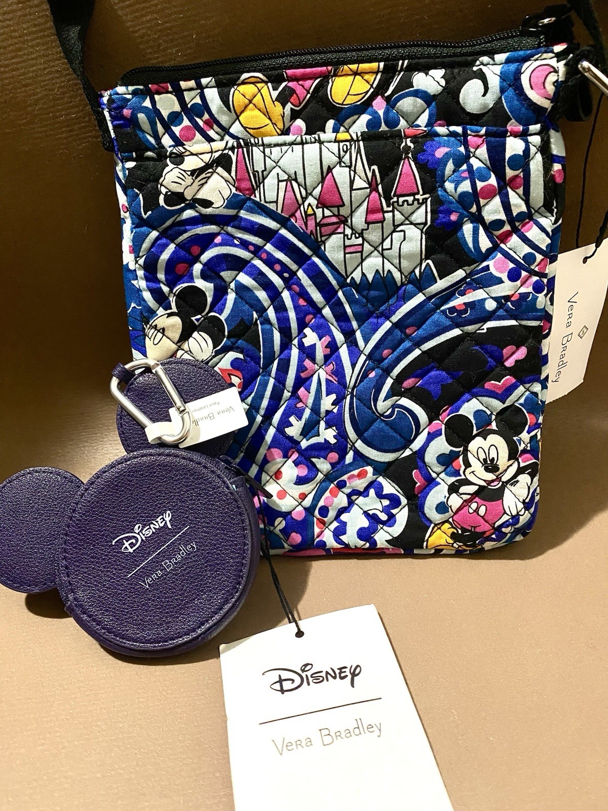 Vera Bradley Mickey's Whimsical Paisley Crossbody & Coin Holder
