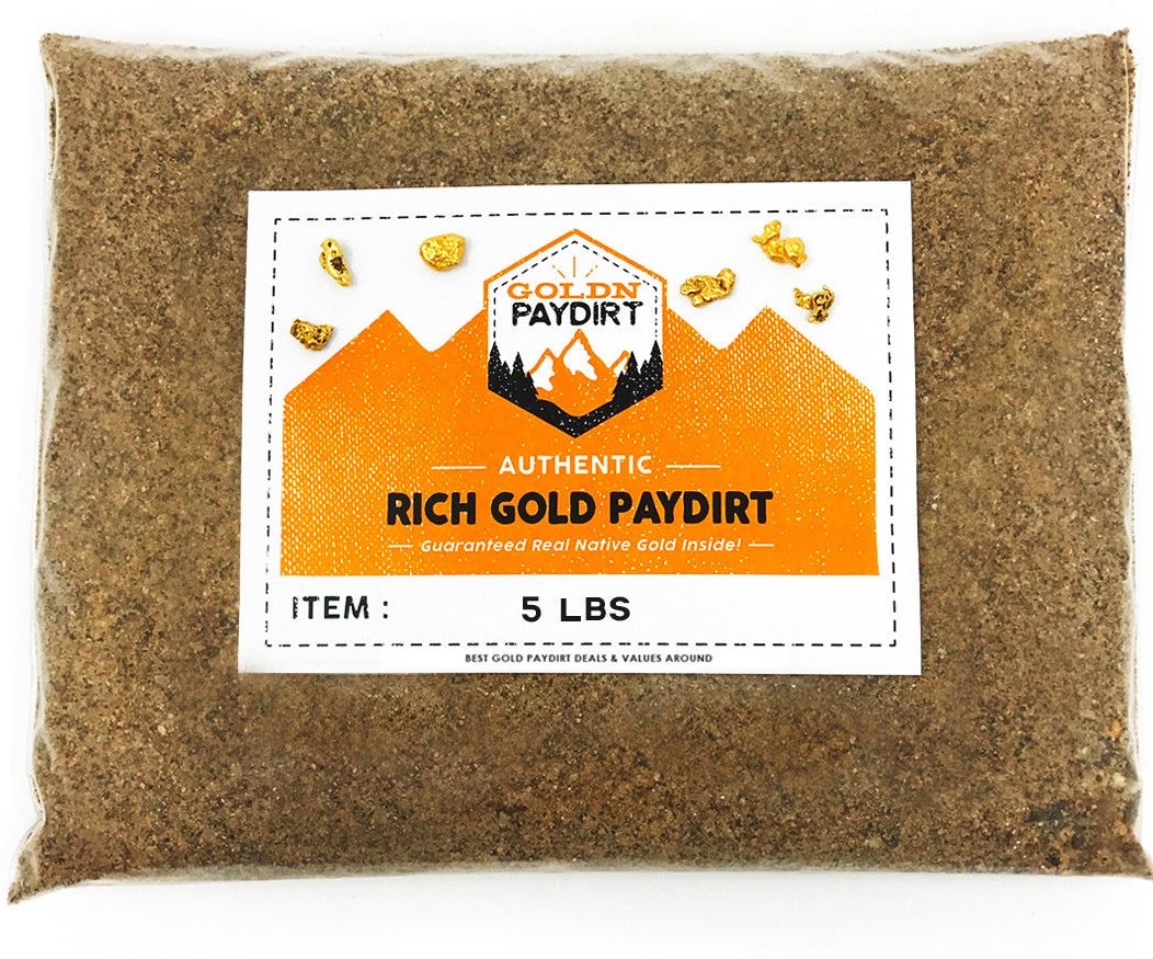 5 pounds bulk sample bag! UNSEARCHED PAYSTREAK gold paydirt! LOADED WITH GOLD