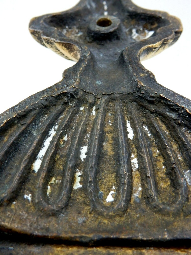 VINTAGE SOLID BRASS VIRGINIA STYLE BLANK MONOGRAM SPACE DOOR KNOCKER