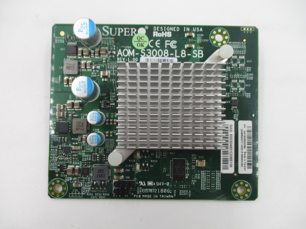 SuperMicro AOM-S3008-L8-SB 12GB/S PCI-E SAS Raid Controller Tested Working