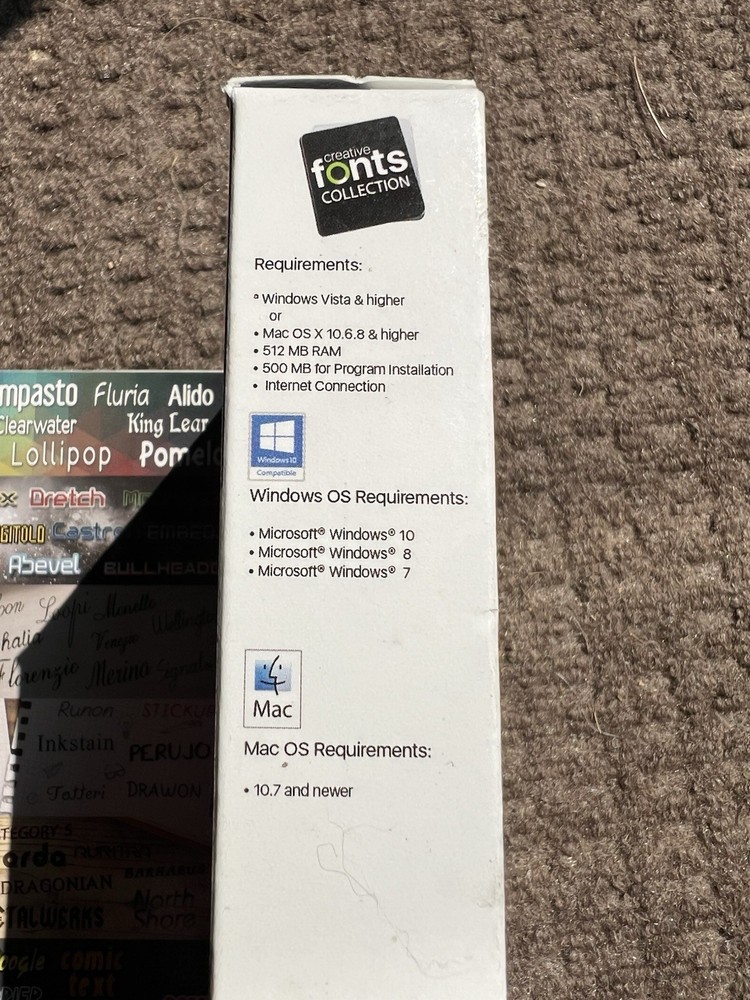 Creative Fonts Collection PC Software Disc And Download