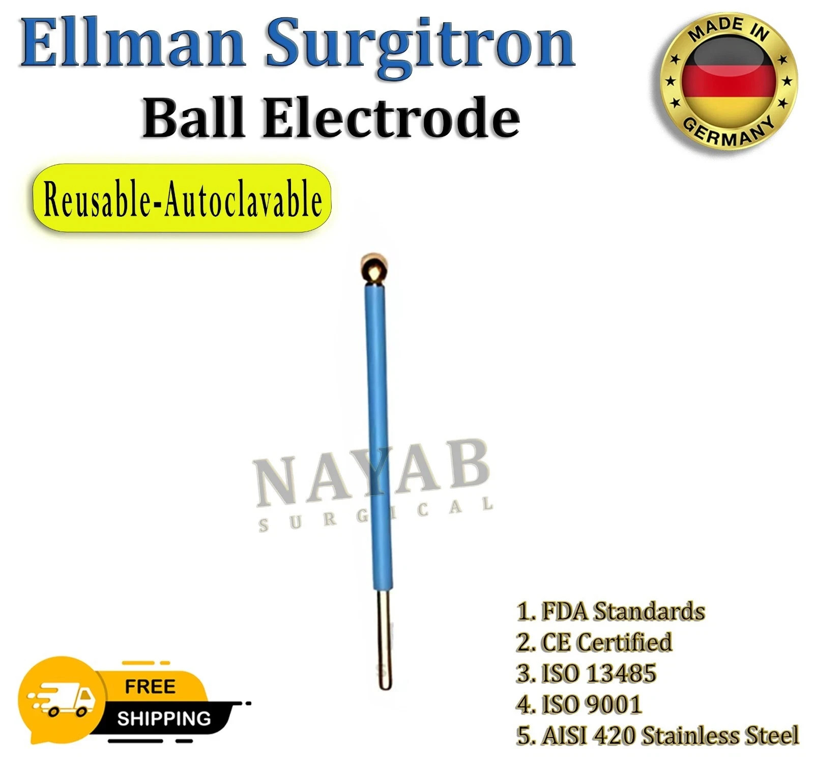 Ellman Surgitron Set of 14 Handpiece Electrodes Reusable - Tungsten Tips New CE