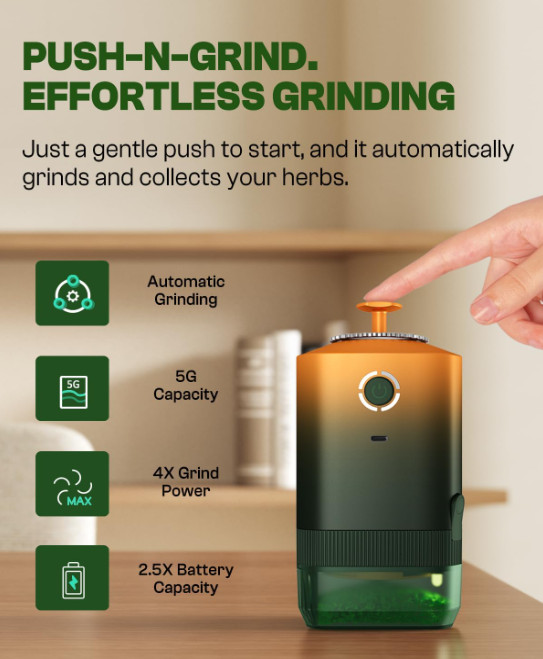 K5 Electric Kitchen Grinder Battery Powered Portable Spice Mill, 5g Capacity