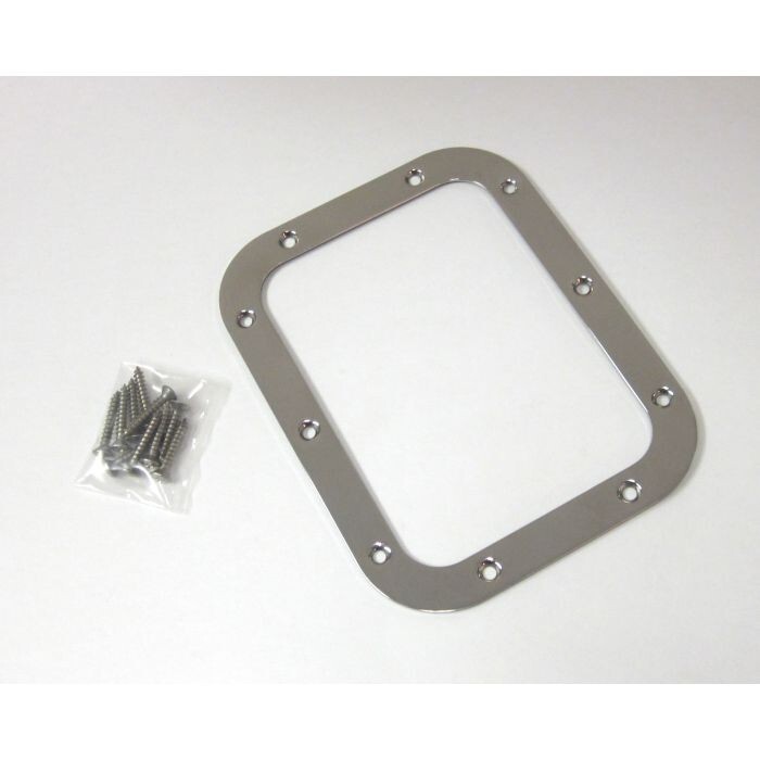 Lokar Rectangular Floor Mount Shifter Shift Boot Stainless Ring 70-SFR Polished