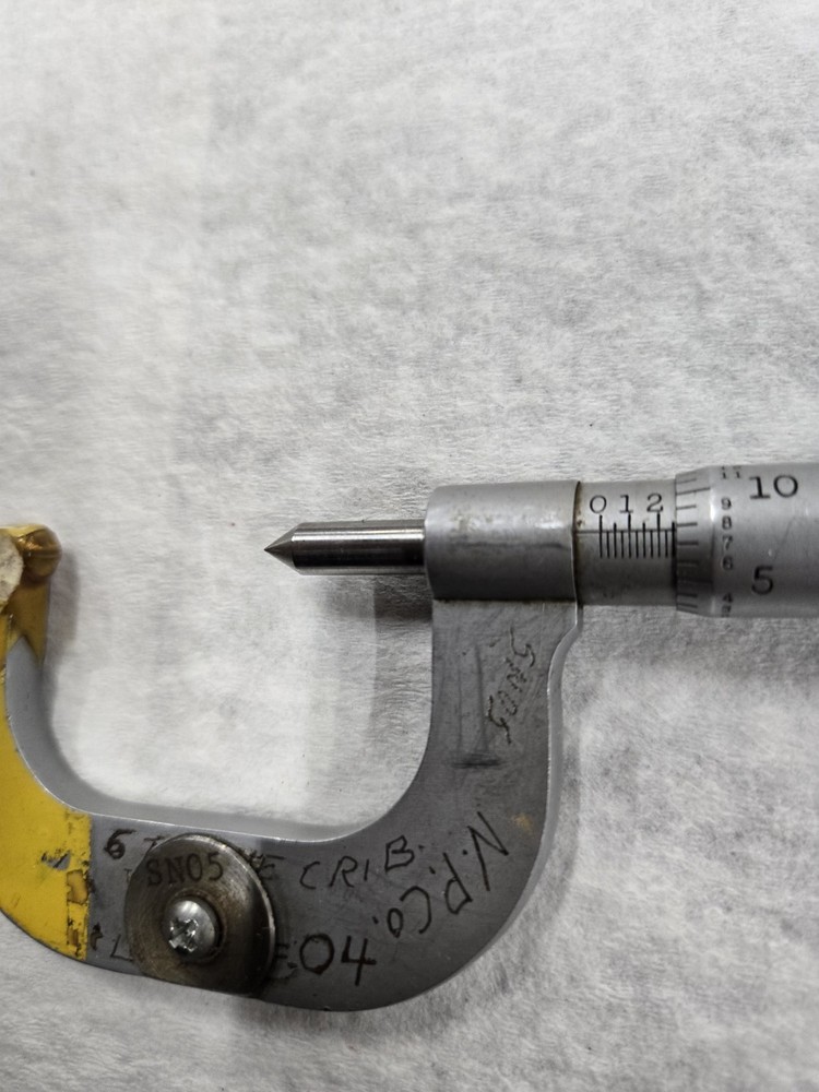 Starrett No 585 1-2 Thread Micrometer Outside Thread Micrometer