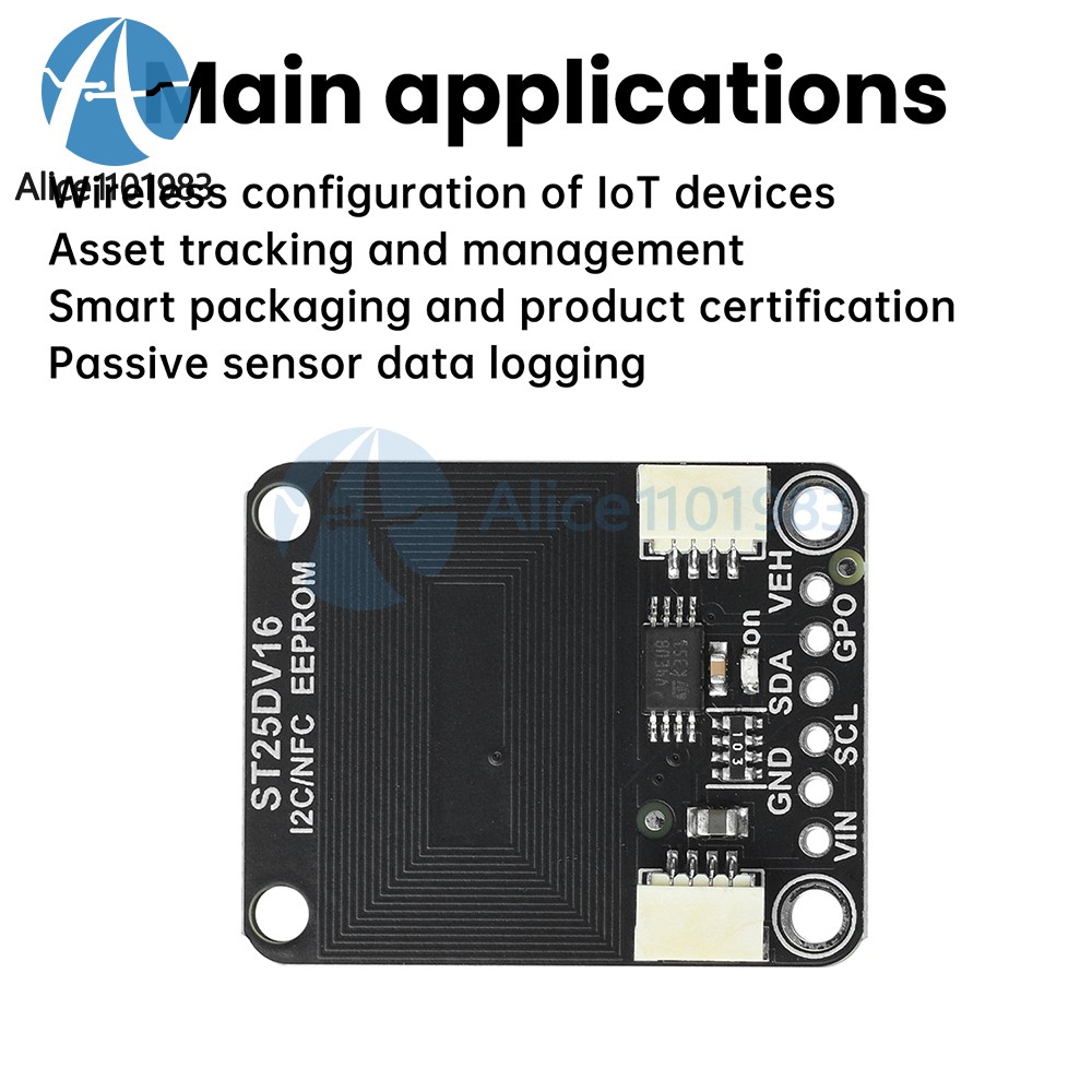 ST25DV16K I2C RFID Dynamic Tag Module Compatible with STEMMA QT/Qwiic Interface