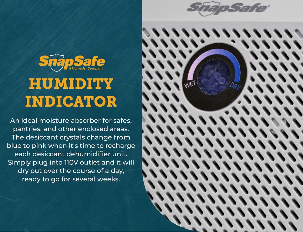 SnapSafe Rechargable Gun Safe Dehumidifier - 110 Volt - Medium