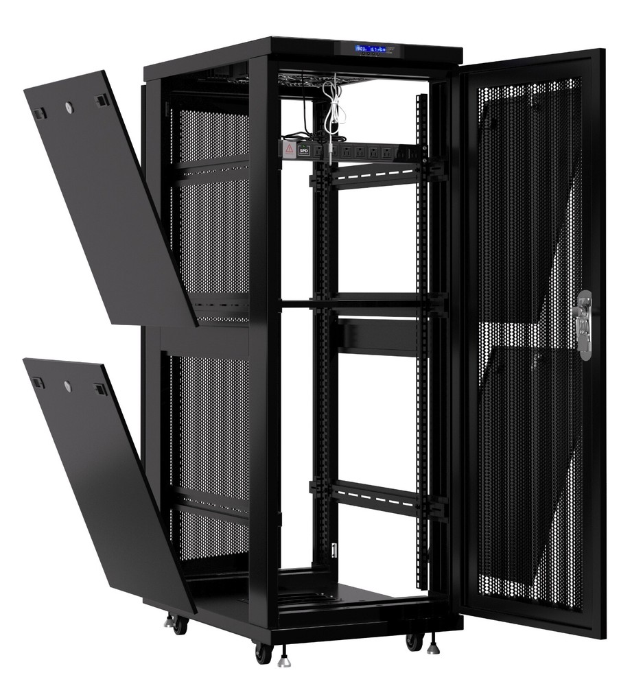 Sysracks 32U 32'' Deep IT Network Data Server Rack Cabinet Mesh Vented Door