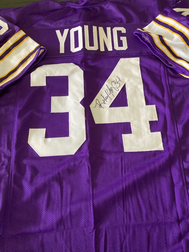 Vikings Rickey Young signed Jersey W/COA