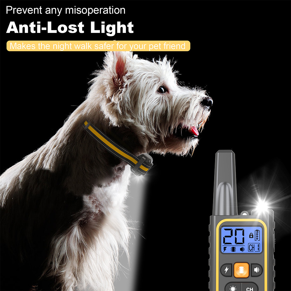3300 FT Dog Training Collar Rechargeable Remote Shock Pet Waterproof Trainer