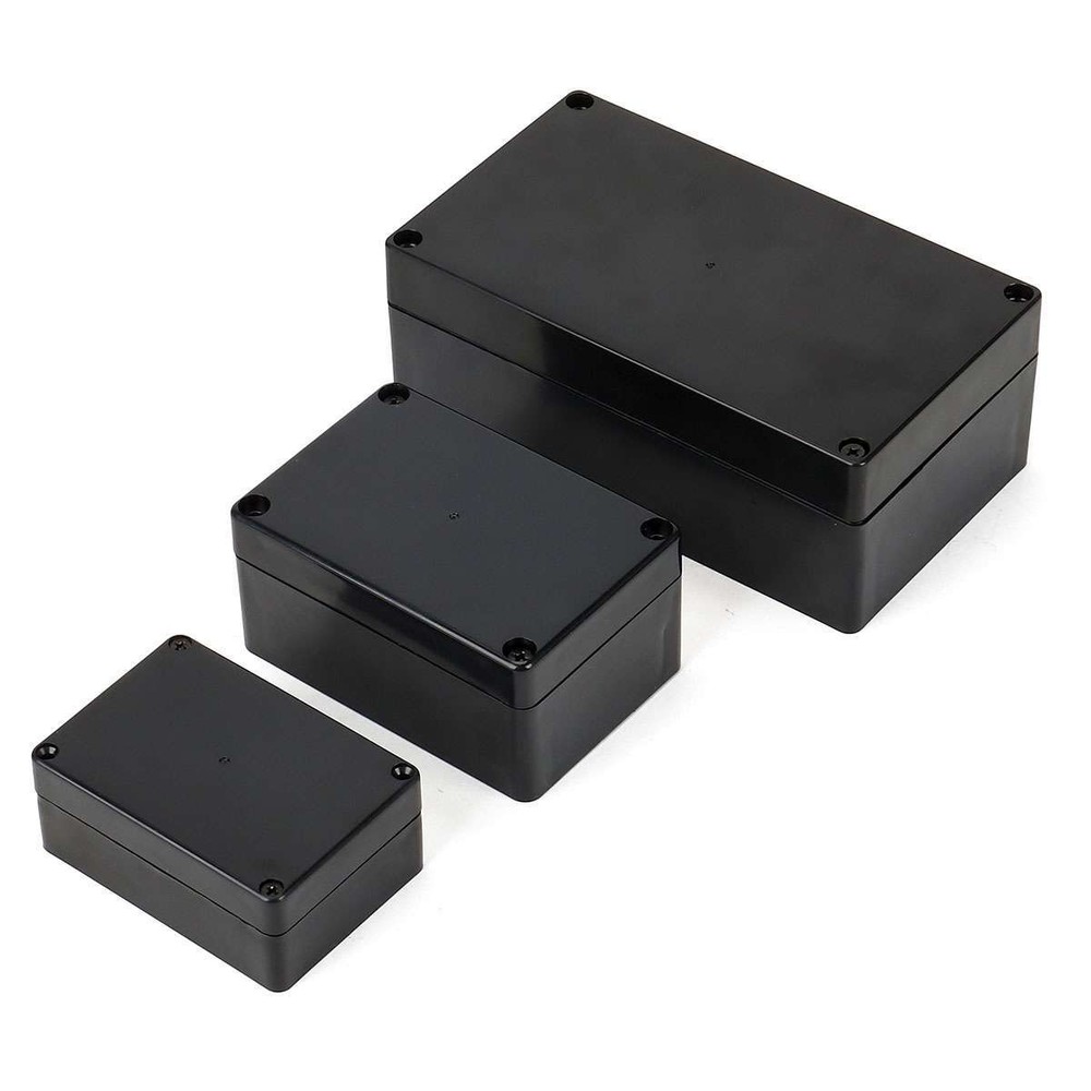Waterproof Black Plastic Project Enclosure DIY Electrical Junction Box Dustproof