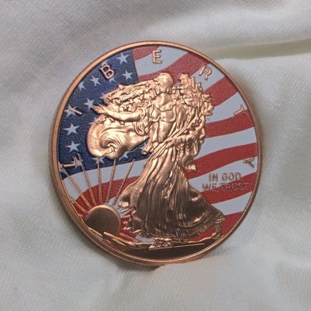 1oz Reverse Proof Colorized ASE 999 Copper Round