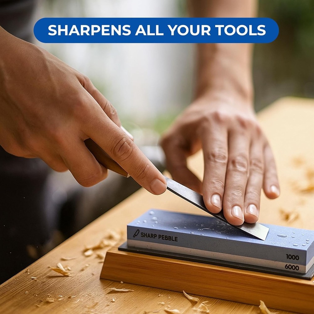 Whetstone Knife Sharpening System – 1000/6000 Grit Whetstone Knife Sharpener ...