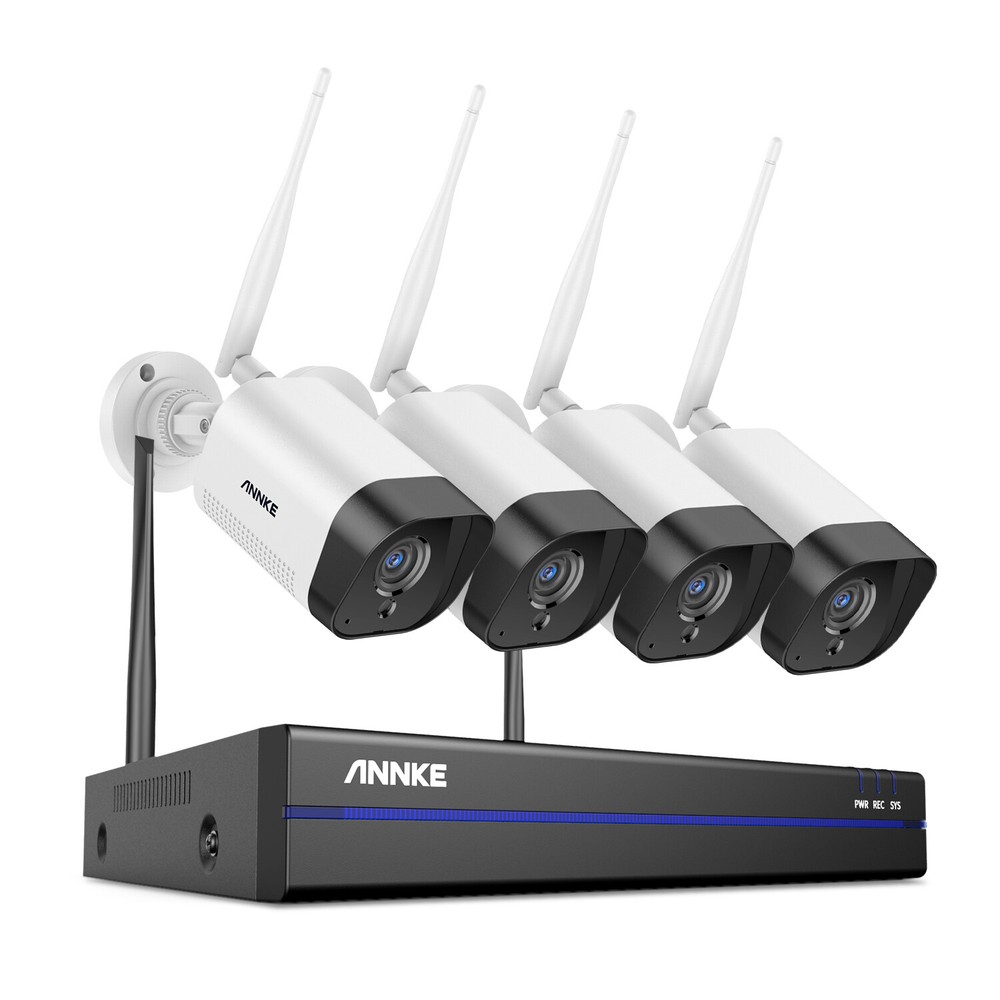 ANNKE Wireless 8CH NVR 5MP Security Camera System Two Way Audio Human Detection