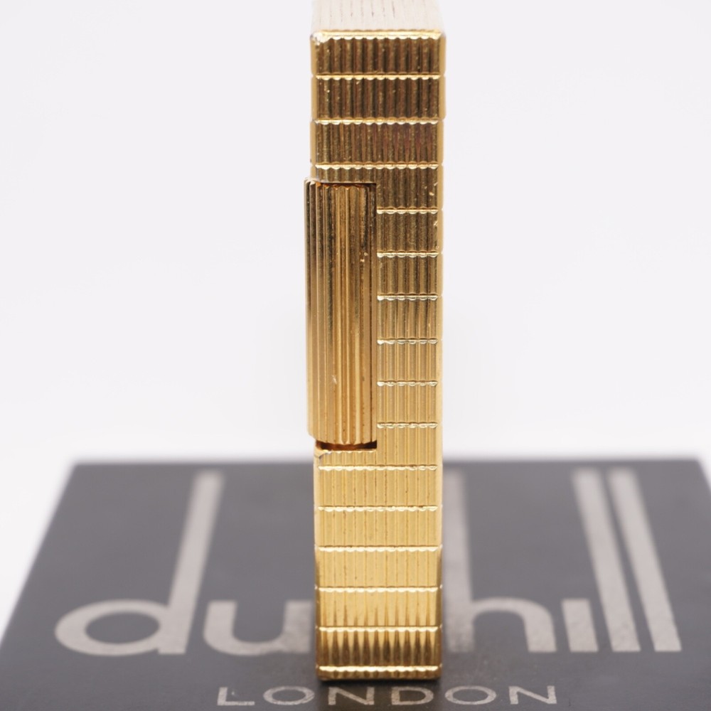 Rare Dunhill Lighter Gold Windowpane Pattern-Ultrasonically cleaned