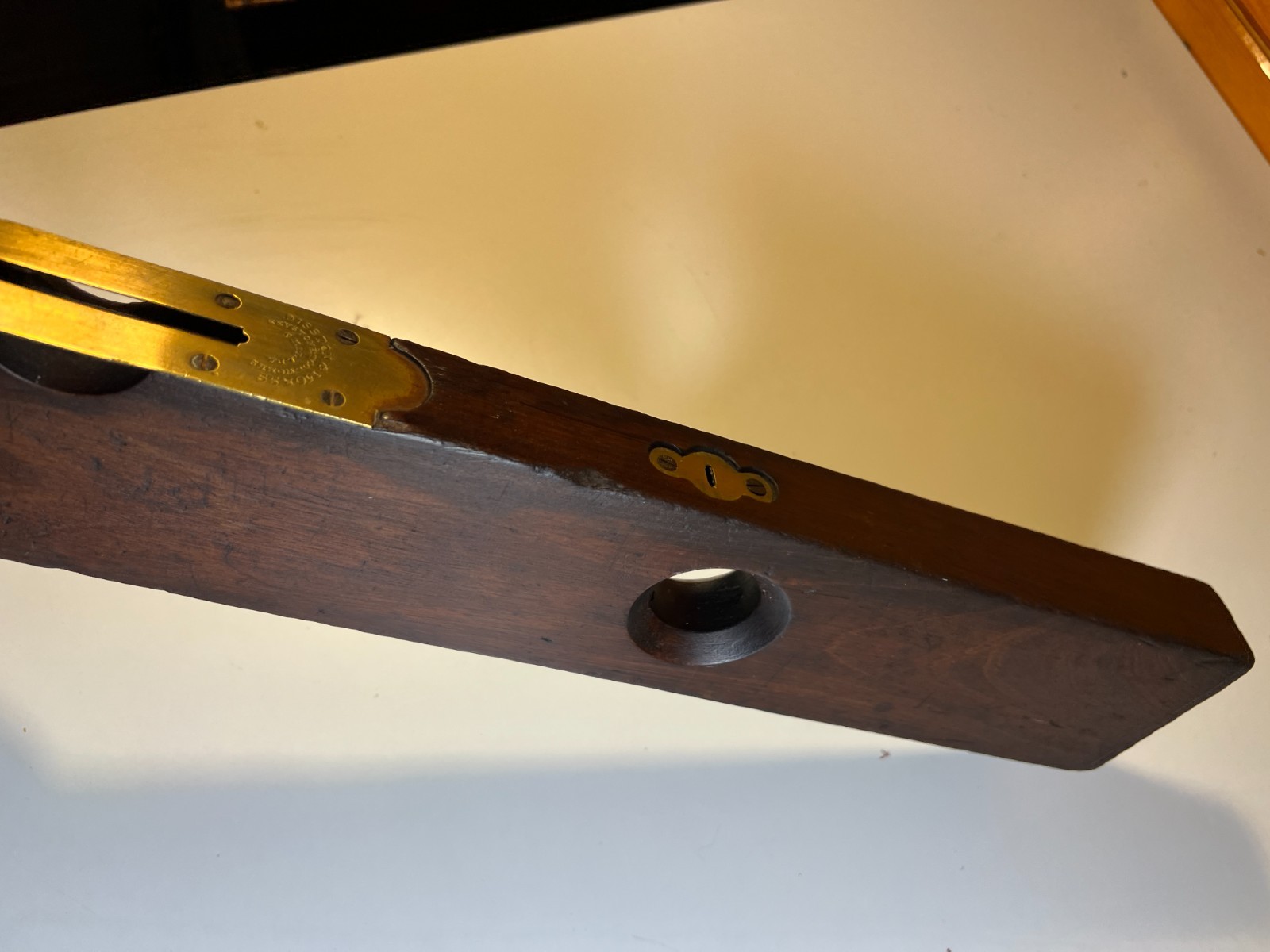 Rare Early Disston & Morss Precision Spirit Level Patent April 25, 1871 28" L