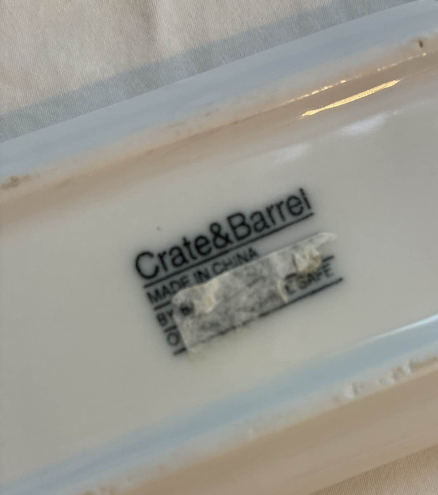 White Porcelain Ceramic 3-Section Serving Tray 5.75
