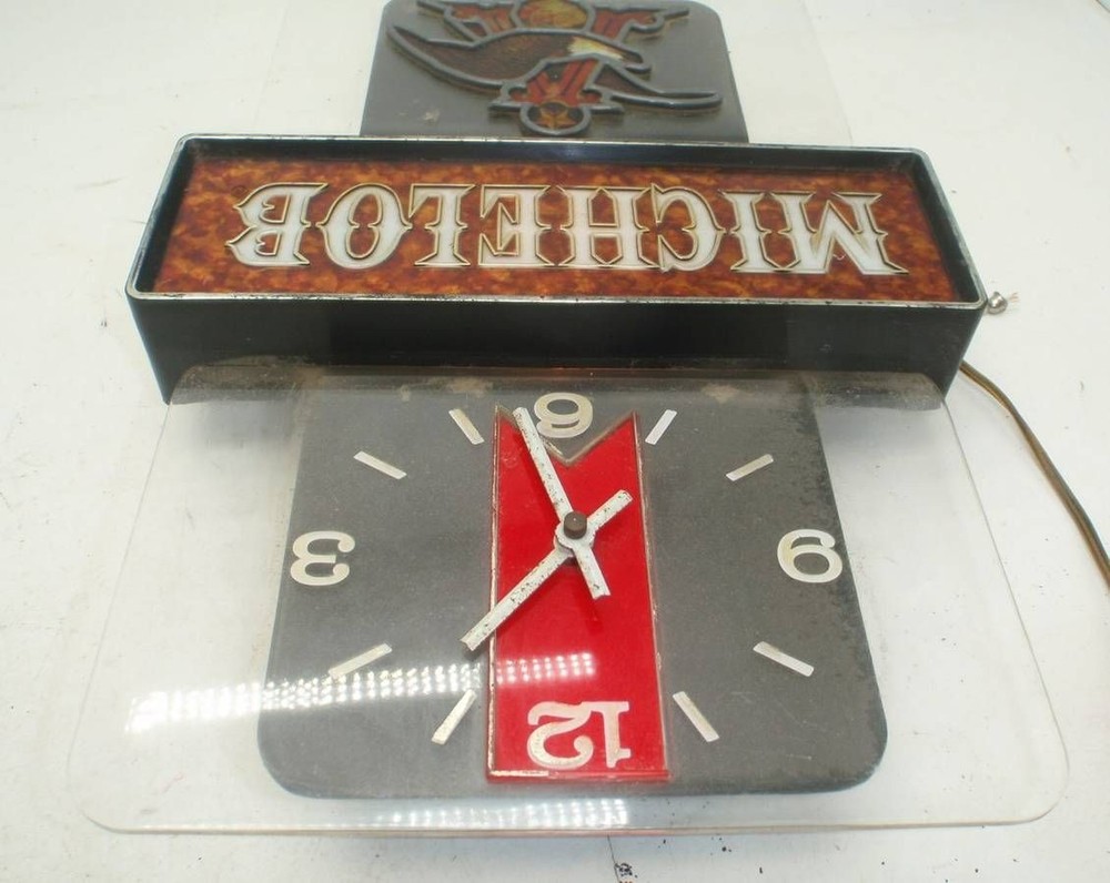 Michelob Lighted Sign Clock - Needs Cleaned