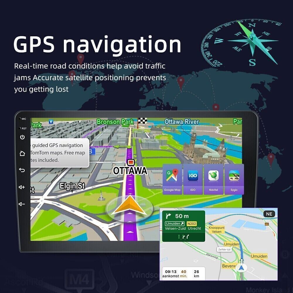 para Jeep Compass 2017-2019 Apple CarPlay Android Auto Android 14 Radio de coche