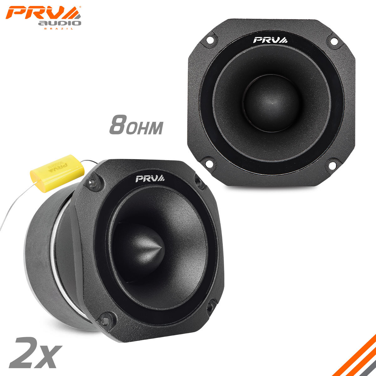 2x PRV Audio TW700Ti Bullet 4” Pro Audio Super Tweeters 8 Ohms Titanium 480W
