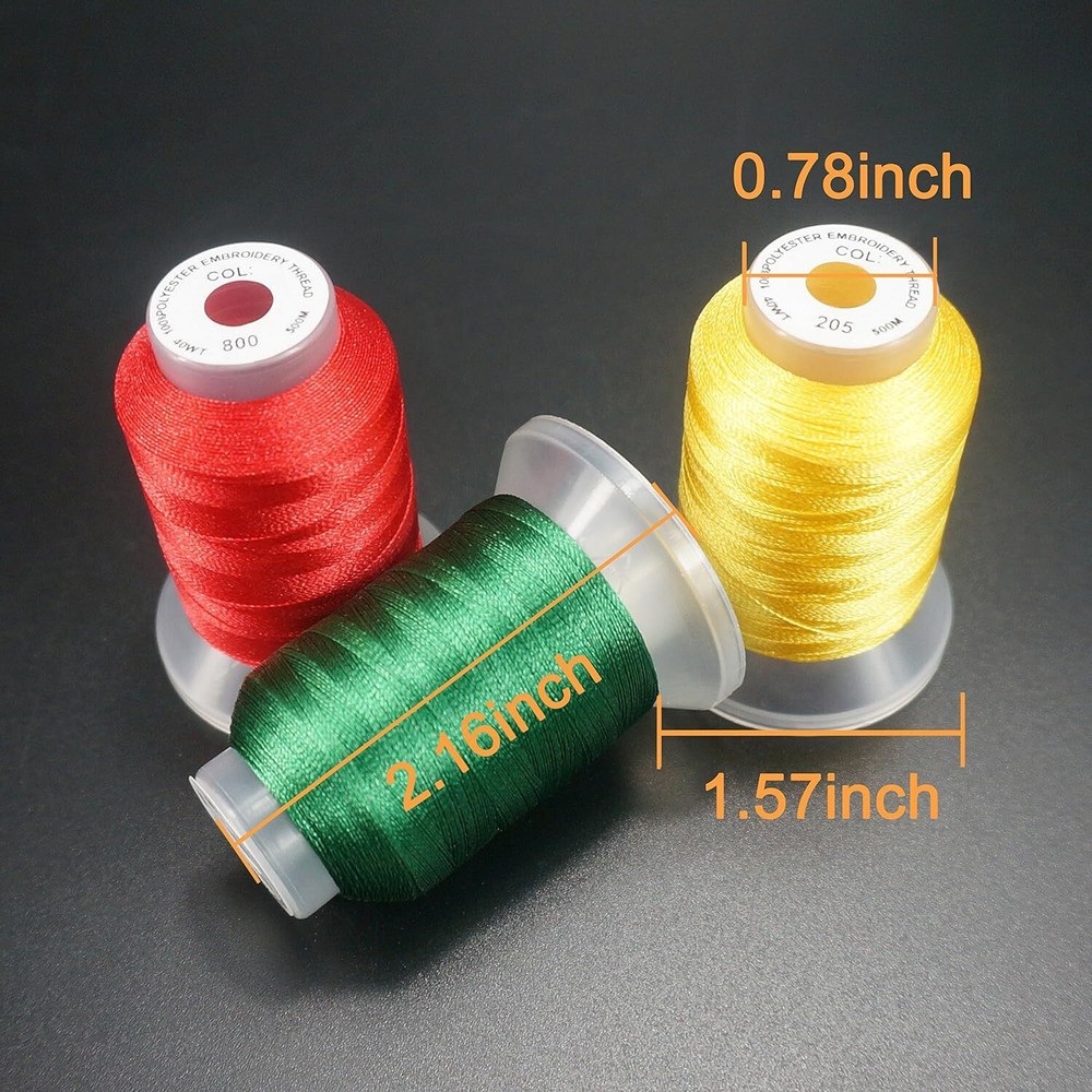 New brothread 30 Colors Polyester Embroidery Machine Thread Kit 500M (550Y) Each