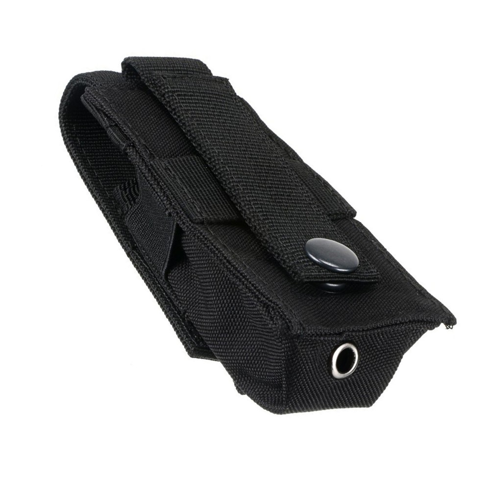 Black Nylon Tactical Tools Storage Pouch Flashlight Small Phone Holder Case