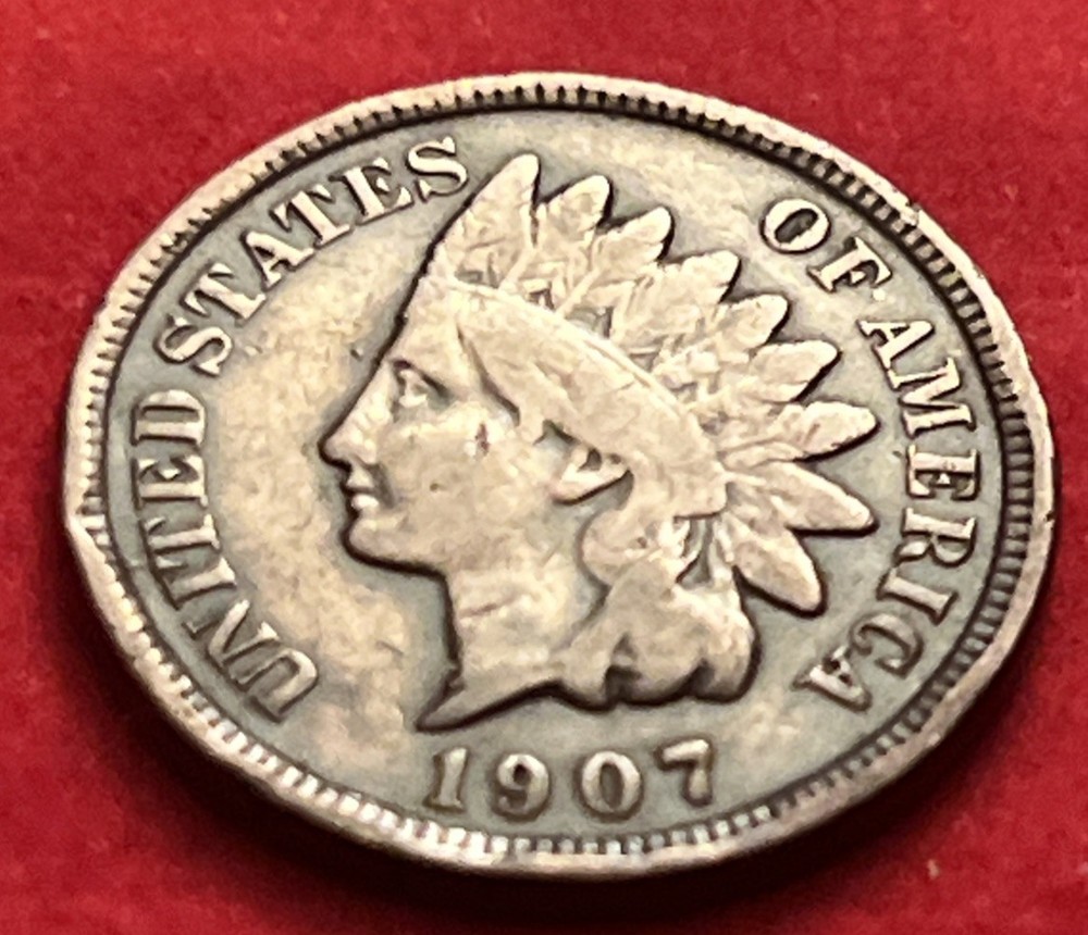 1907 indian head cent BN13