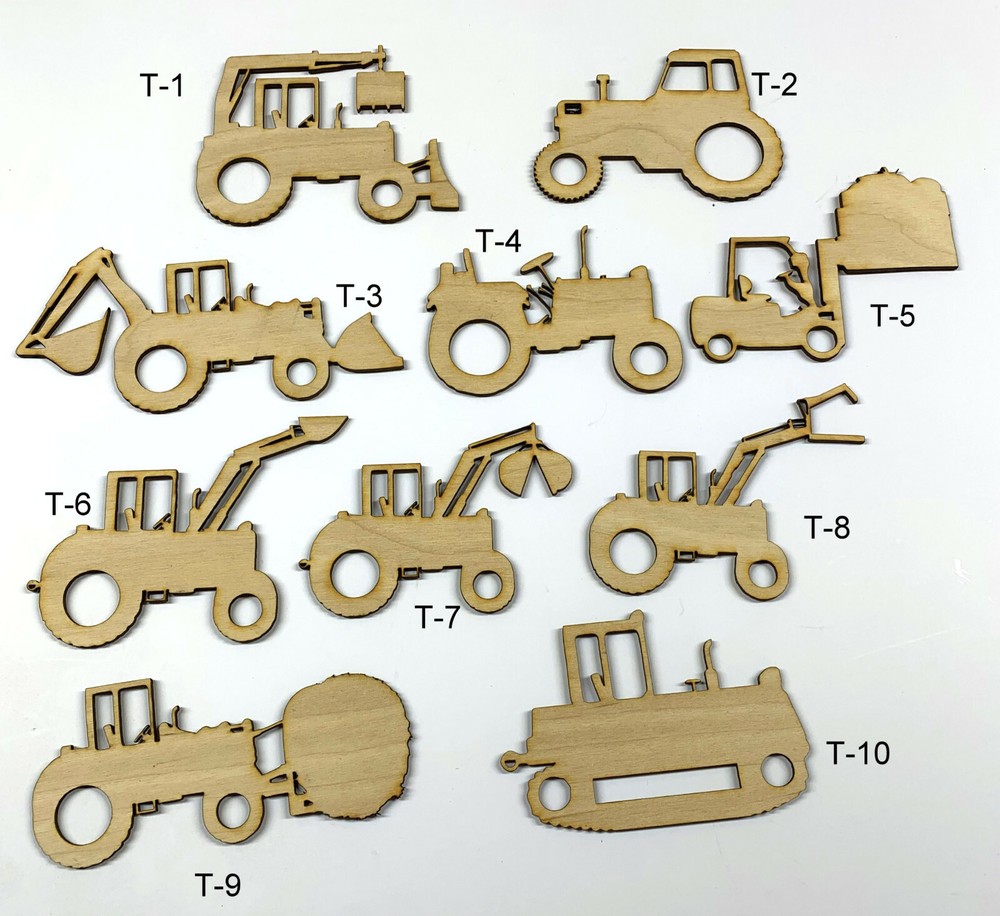 Wood Layout Templates - Tractors Set