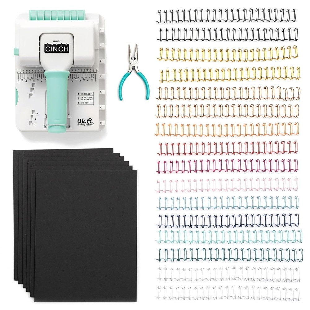 Mini Cinch Bundle Includes Book Binding Machine, 16 Wires, Wire Cutters, and ...