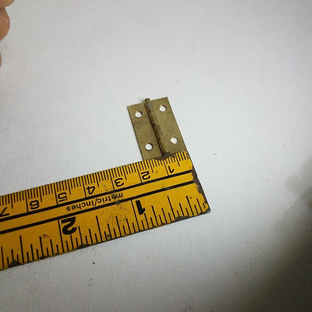 Latch And Hinge Set For Box Lid Brass