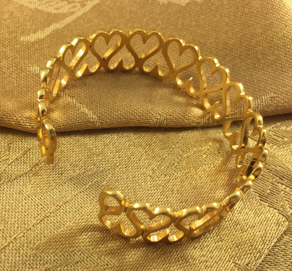 Handmade Gold Plated Brass Cuff Bracelet