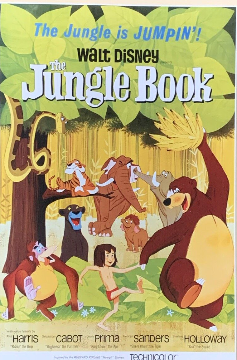 The Jungle Book 1967 Movie Poster Walt Disney Productions #0047