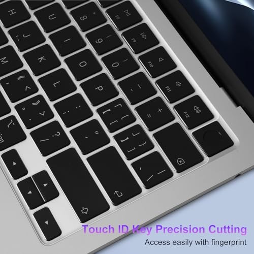 2 PCS Keyboard Cover Skin, Keyboard Protector Compatible with MacBook Clear