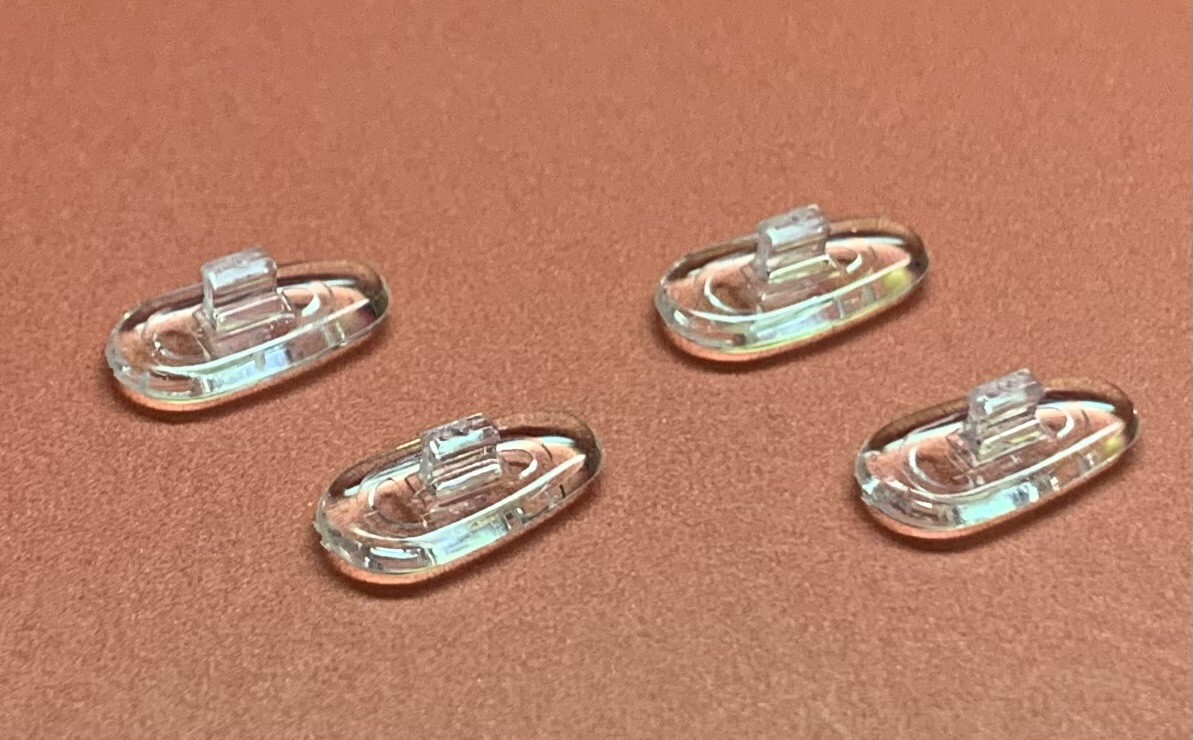 😎 2 Pair:14mm Push-On Snap-In Nose Pads for EyeGlasses Sunglasses Nike Flexon