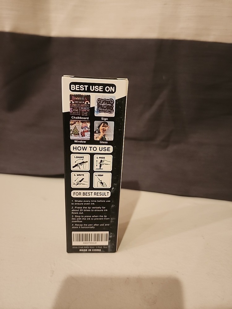 Silenart Chalk Marker Set 2/Pkg White Chisel 6MM